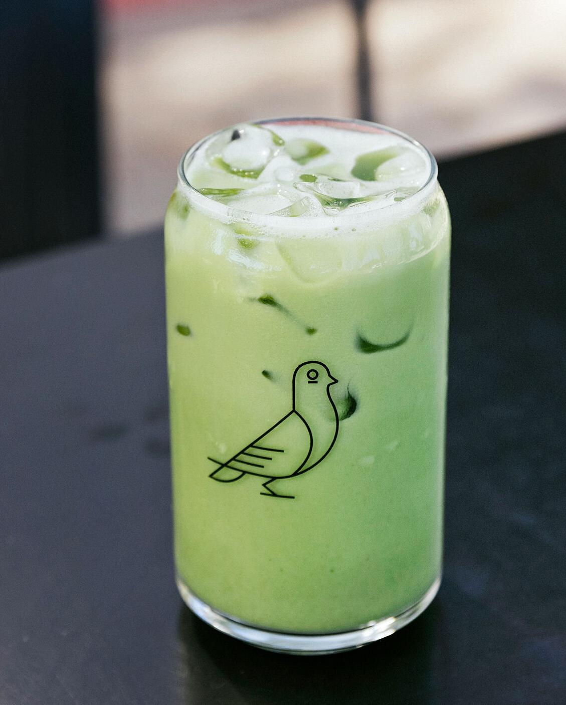 Low Pigeon iced matcha latte